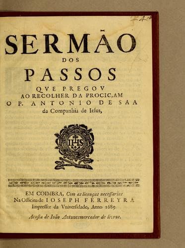 Tapa de Sermão dos passos