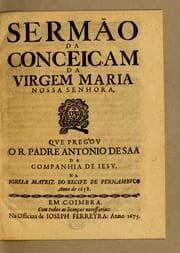 Tapa de Sermão da Concei̥cam da Virgem Maria Nossa Senhora