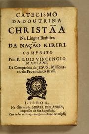 Tapa de Catecismo da doutrina christãa na lingua brasilica da nação kiriri