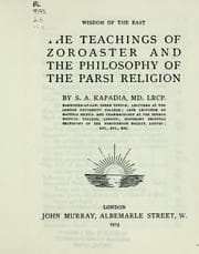 Tapa de The teachings of Zoroaster and the philosophy of the Parsi religion