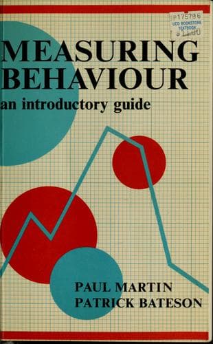Tapa de Measuring behaviour