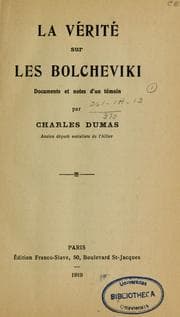 Tapa de La vérité sur les Bolcheviki