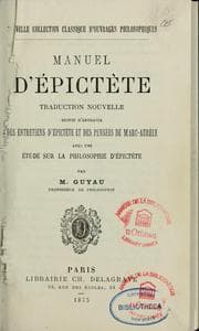 Tapa de Manuel d'Epictète