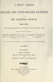 Tapa de A Select library of Nicene and post-Nicene fathers of the Christian church .