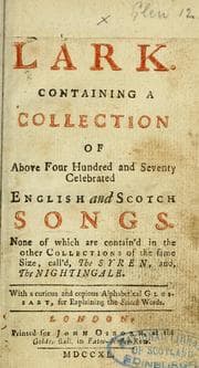 Tapa de The lark. Containing a collection