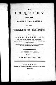 Tapa de An inquiry into the nature and causes of the wealth of nations
