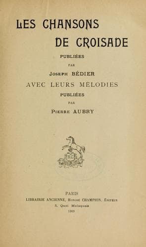 Tapa de Les chansons de croisade