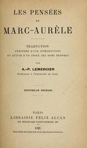 Tapa de Les pensées de marc-Auréle