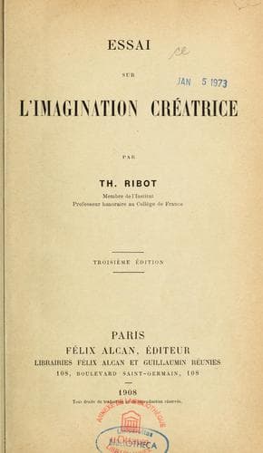 Tapa de Essai sur l'imagination créatrice