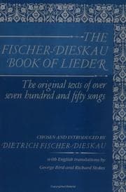 Tapa de The Fischer-Dieskau book of lieder