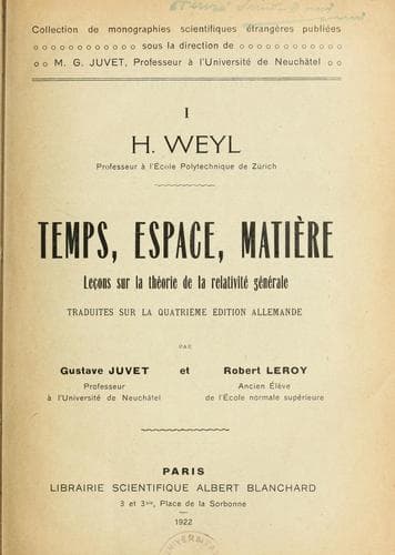 Tapa de Temps, espace, matière