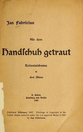 Tapa de Mit dem handschuh getraut