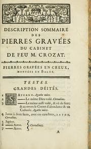Tapa de Description sommaire des desseins des grands maistres d'Italie, des Pays-Bas et de France, du cabinet de feu M. Crozat