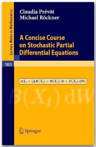 Tapa de A Concise Course on Stochastic Partial Differential Equations