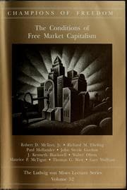 Tapa de The conditions of free market capitalism