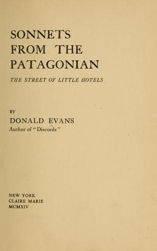 Tapa de Sonnets from the Patagonian