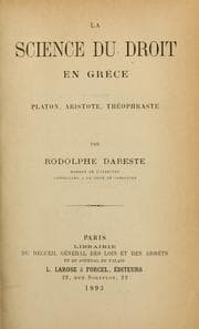 Tapa de La science du droit en Grèce