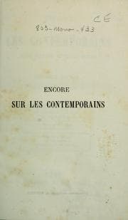 Tapa de Encore sur les contemporains