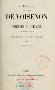 Tapa de Contes de l'abbé de Voisenon et poésies fugitives du même auteur