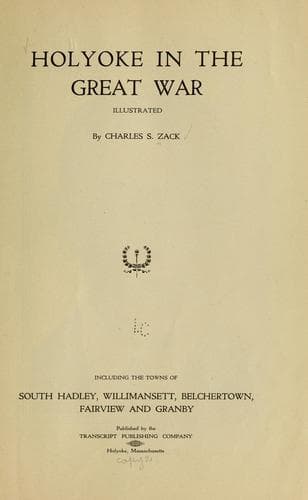 Tapa de Holyoke in the great war ...