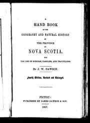 Tapa de A hand book of the geography and natural history of the province of Nova Scotia