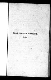 Tapa de Horæ juridicæ subsecivæ