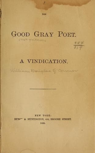 Tapa de The good gray poet
