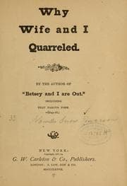 Tapa de Why wife and I quarreled