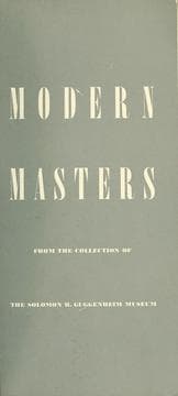 Tapa de Modern masters from the collection of the Solomon R. Guggenheim Museum