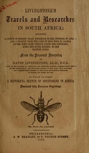Tapa de Livingstone's travels and researches in South Africa