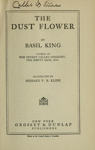 Tapa de The dust flower