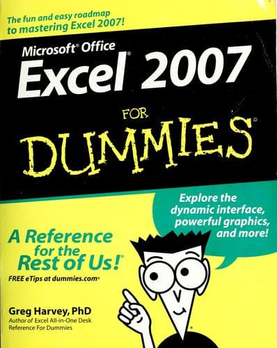 Tapa de Microsoft Office Excel 2007 for dummies