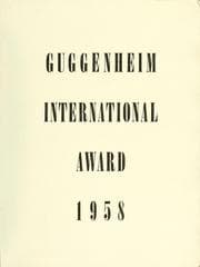 Tapa de Guggenheim International Award, 1958