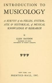 Tapa de Introduction to musicology