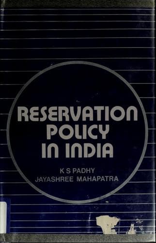 Tapa de Reservation policy in India
