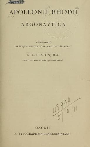 Tapa de Argonautica