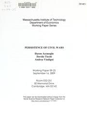 Tapa de Persistence of civil wars