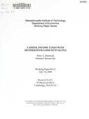 Tapa de Capital income taxes with heterogeneous discount rates