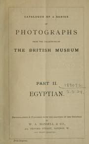 Tapa de Catalogue of a series of photographs, from the collections of the British Museum