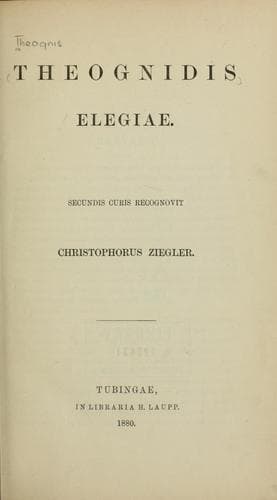 Tapa de Elegiae