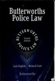 Tapa de Butterworths police law