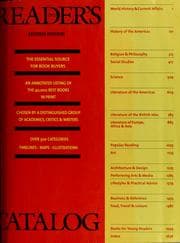 Tapa de The reader's catalog