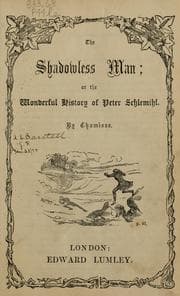Tapa de The shadowless man, or, The wonderful history of Peter Schlemihl