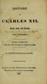 Tapa de Histoire de Charles XII. roi de Suède