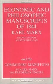 Tapa de The Economic and Philosophic Manuscripts of 1844 and the Communist Manifesto (Great Books in Philosophy)