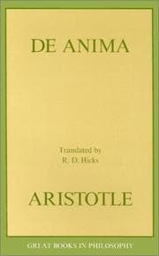 Tapa de De Anima (Great Books in Philosophy)
