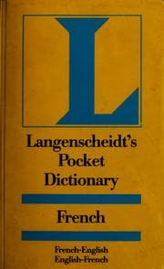 Tapa de Langenscheidt pocket French dictionary