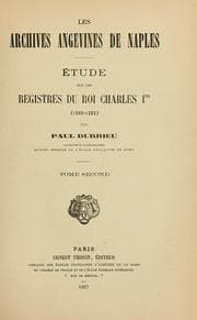 Tapa de Les archives angevines de Naples