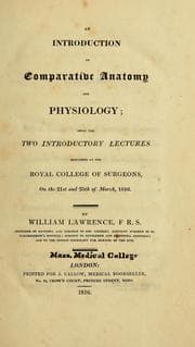 Tapa de An introduction to comparative anatomy and physiology
