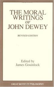 Tapa de The moral writings of John Dewey